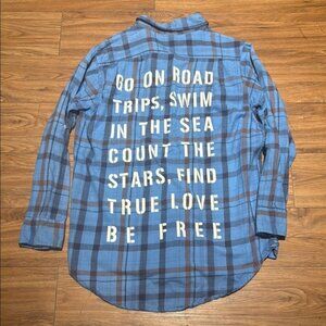 Sundry Blue Plaid Shirt